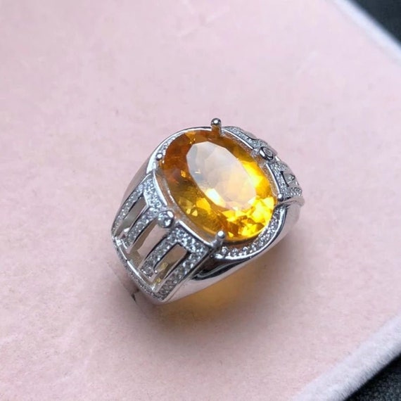 Intense Yellow Topaz Ring | Yellow topaz ring, Topaz ring, Yellow topaz