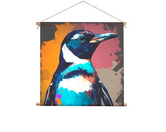 Penguin 2 Popart Mural Textile Poster