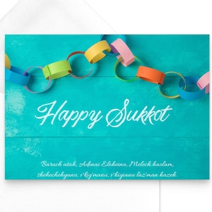 SUKKOT 5 Biglietti di auguri per il download digitale / 5 biglietti di auguri per SUKKOT / Sukkot card / Sukkot Blessings