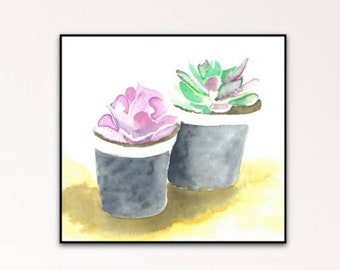 Succulents impression | Art mural botanique | Cactus Print | Art botanique | Décor d'| Imprimé botanique | Art imprimable | Téléchargement numérique