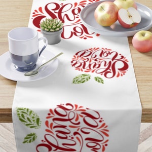 Rosh Hashana Table Runner | TABLE RUNNER for Rosh Hashanah Seder | Jewish New Year Gift | Pomegranate pattern |Dress your Rosh Hashana table