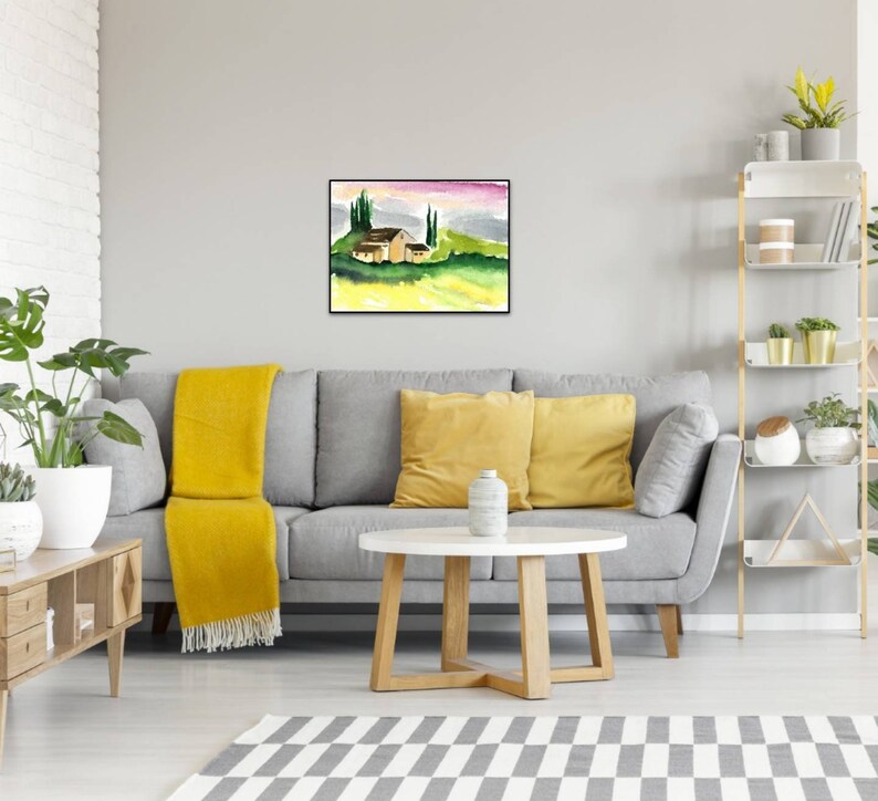 Landscape Print Printable Painting Wall Hanging Etsy