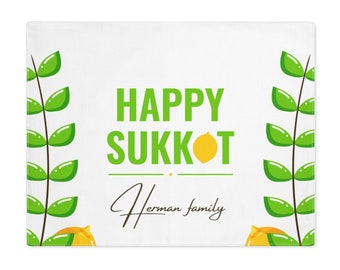 Personalized Challah Cover for SUKKOT Seder | Jewish New Year Seder| Dress your holiday table