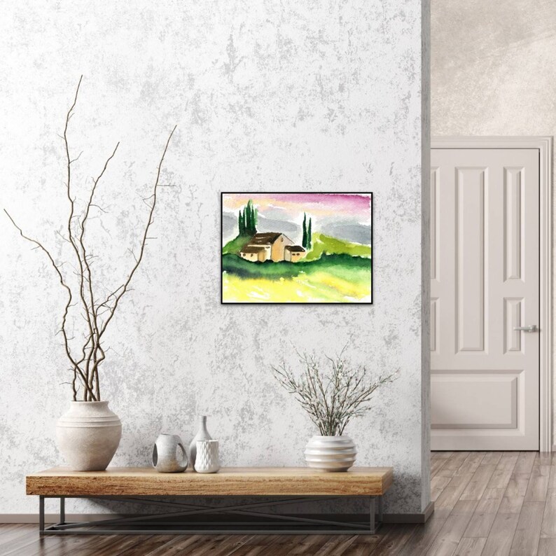 Landscape Print Printable Painting Wall Hanging Etsy