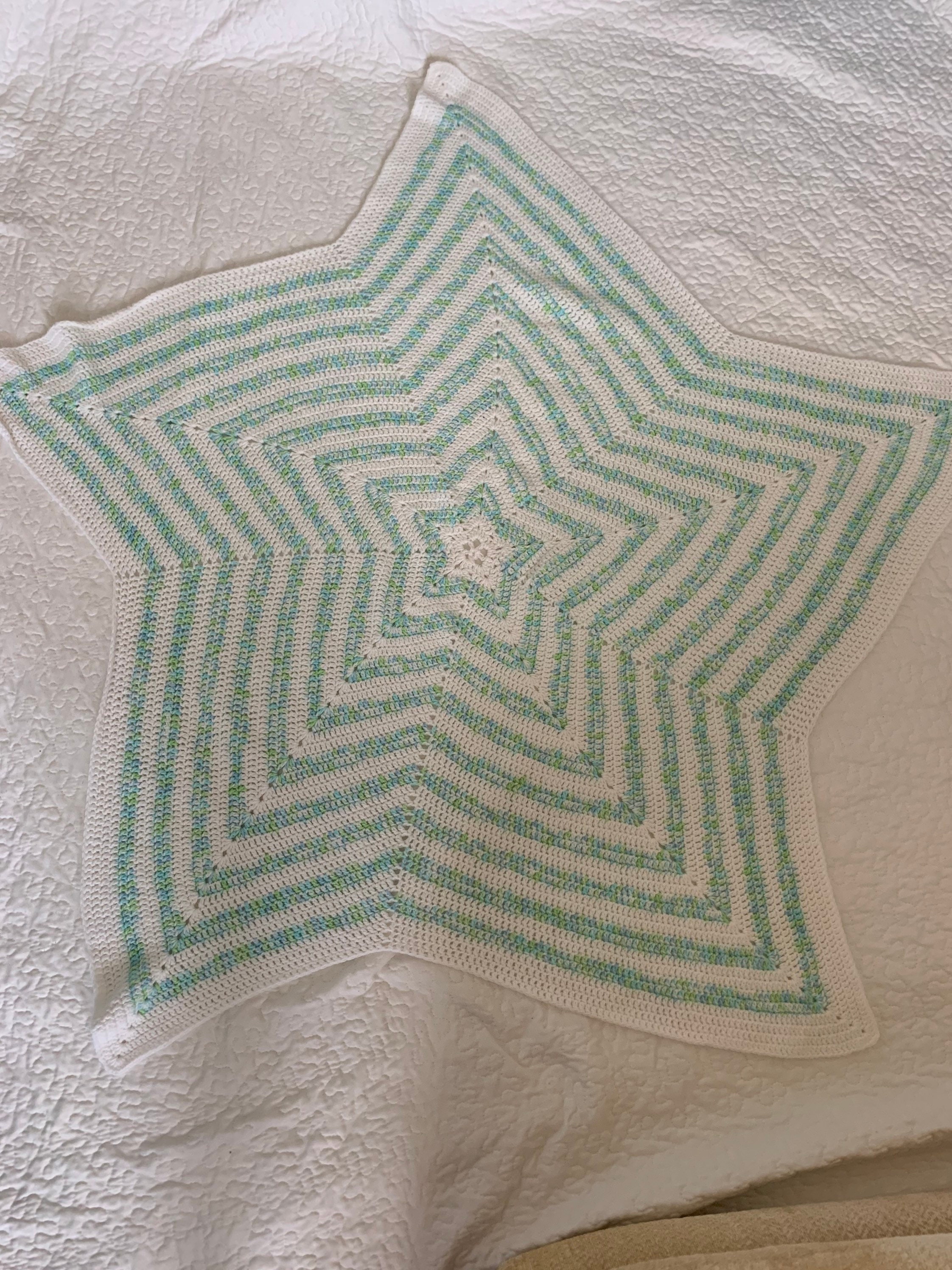 Hand crocheted baby star blanket Etsy