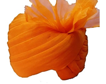 Rajasthani Ready Made Cotton Ocassion Safa,Wedding Safa/Pugri/Turban For Groom/Barati Safa Collection,Turban,Orange Colour Size :@ Available