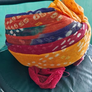 Traditional Rajasthani Pachrangi Design Printed Cotton Made Unisex Wear For @ Wedding,Occasion,Festival Ready Made Safa,Pagadi,Turban,Fettas