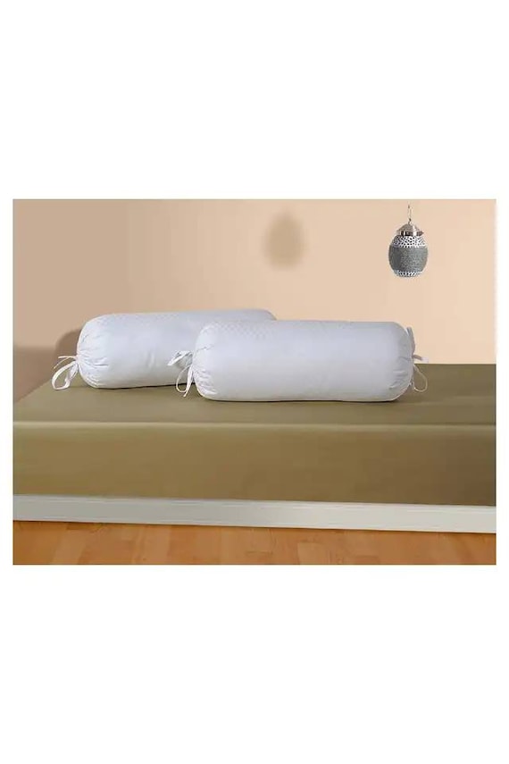 Cotton Plain Bed White Pillows