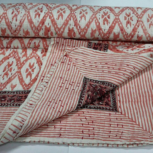 New Indian Flat Block Printed Bed-sheet Printed Hand Block | Etsy