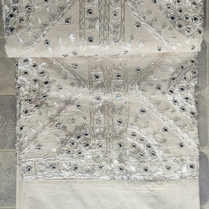 Traditional Design Silk Embroidered  Stitched With Mirror Work bedding Sizes: Twin,Queen,King Bedding Bedspread,Table Cover,Wall Decor,throw