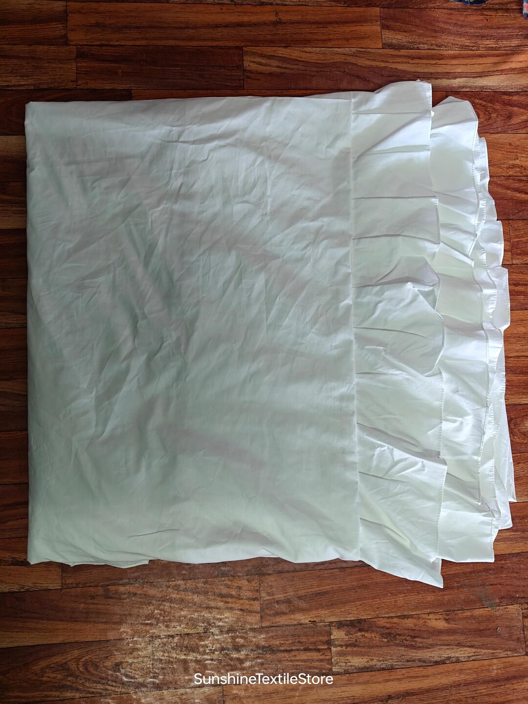 White Ruffle Doona Organic Cotton Ruffled Duvet Cover Set - Shabby Chic Bedding,doona ...