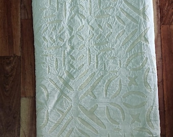 White Applique Cotton Duvet Cover: Indian Tan-Work Bedding Doona Cover