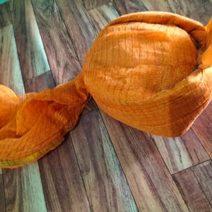 Safa in cotone pronto all'uso del Rajasthan, Safa da sposa/Pugri/Turbante per lo sposo/Collezione Safa Barati, Turbante, Colore arancione, Dimensioni: disponibili
