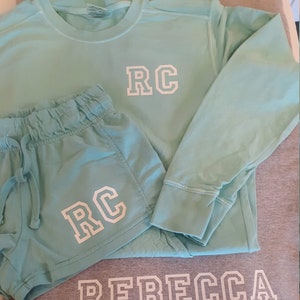 Comfort Colors Crewneck Sweater and Shorts Lounge Set
