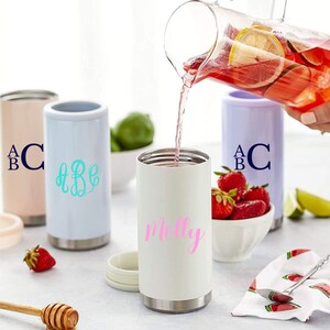 12 oz Stainless Steel Skinny Can Cooler | Double Wall Vacuum Insulated Drink Holder