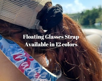 Cordón flotante para gafas para barcos, lagos, océanos, parques acuáticos / Monograma