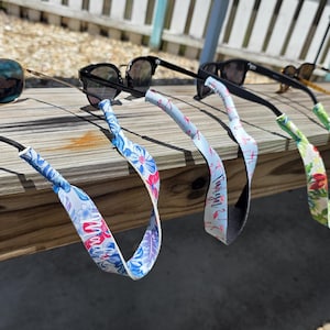 Monogram Floating Glasses Strap Lanyard for Boats, Lakes, Ocean, Waterparks