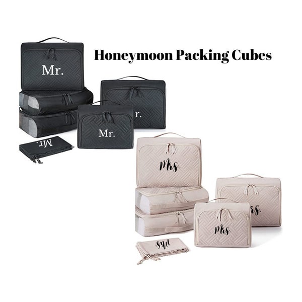 Monogrammed Packing Cubes Etsy