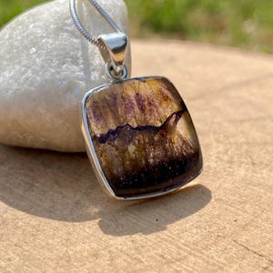 Blue John Sterling Silver Pendant