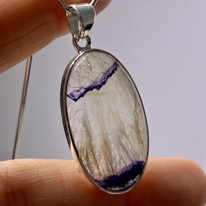 Blue John Silver Pendant
