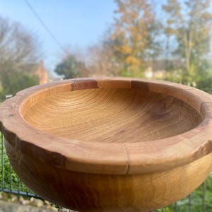 Scottish Oak & Teak Wood Bowl Vase
