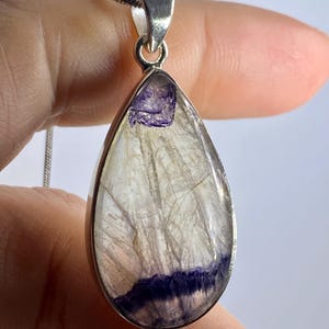 Blue John Silver Pendant