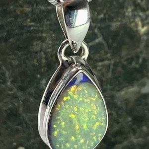 Sterling (Monarch) Opal and Silver Pendant (UV564)