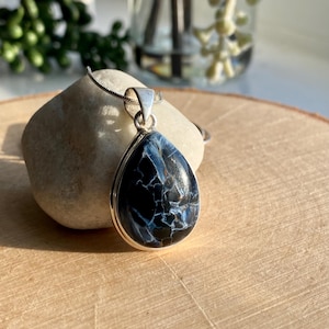 Pietersite Sterling Silver Teardrop Pendant