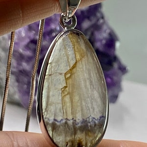Blue John Silver Teardrop Pendant