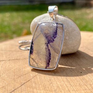 Blue John Sterling Silver Pendant
