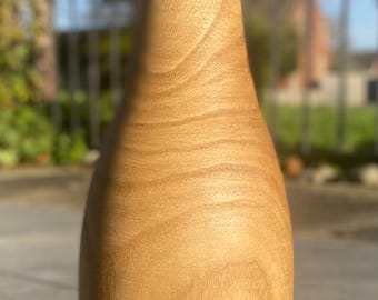 Solid Burmese Teak Wood Vase