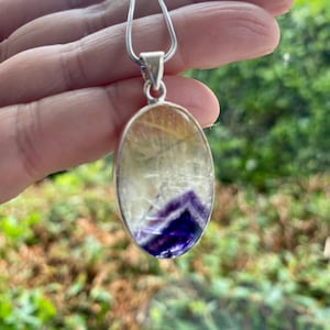 Blue John Silver Pendant