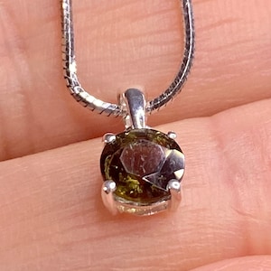 MOLDAVITE Sterling Silver Pendant