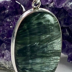 Seraphinite and Silver Pendant (M)