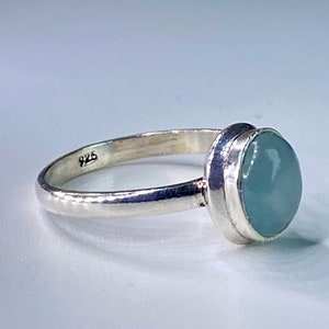 Aquamarine 925 silver ring