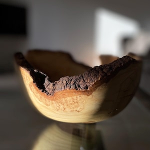 Solid Scandinavian Ash Wood Bowl Vase