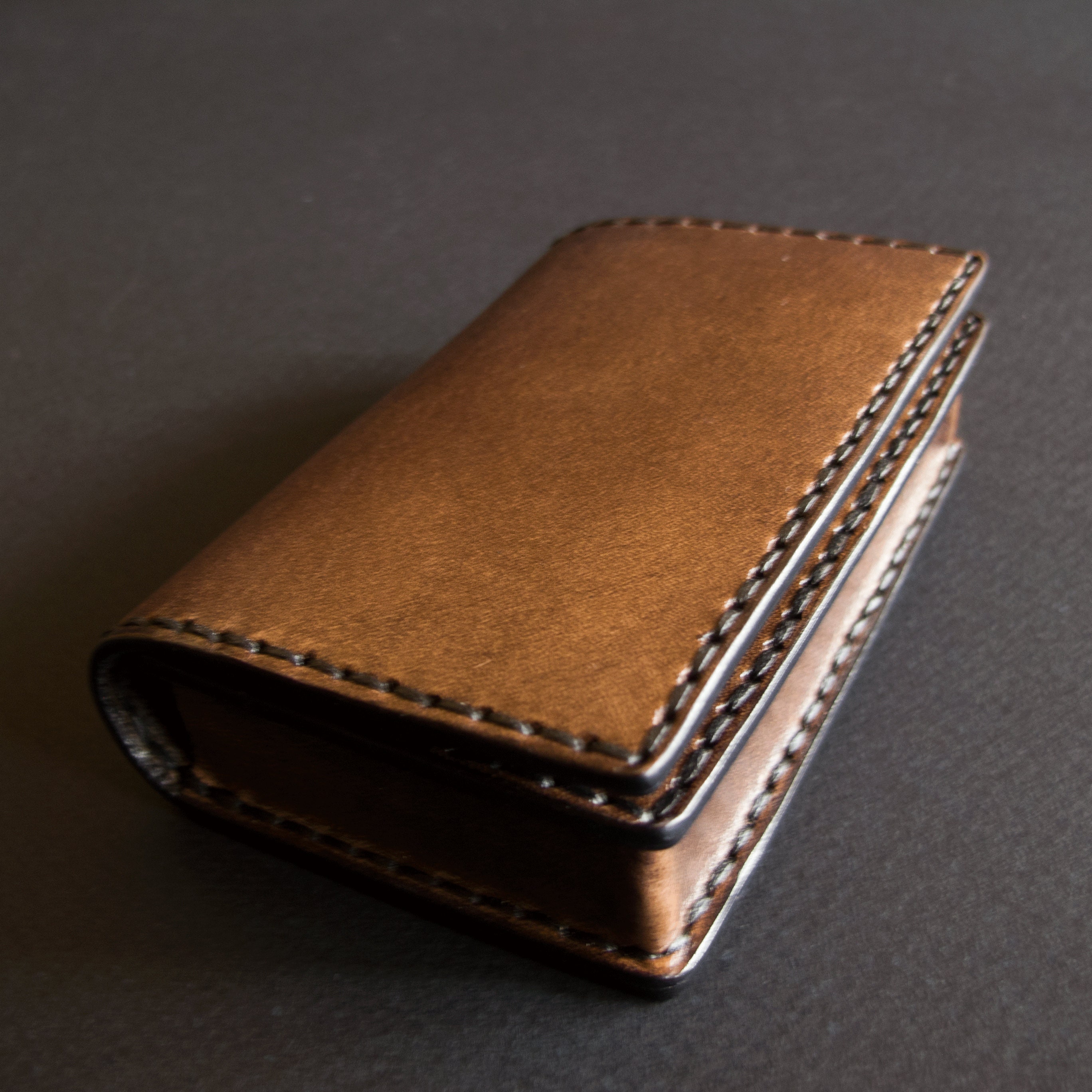 Leather Business Card Holder for Men. Brown Leather Business Etsy