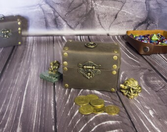 Brown crazy horse leather box. Leather jewelry box with lock. Treasure chest leather. Deck box leather. Best gift for girl
