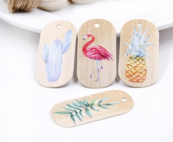 Themed Paper Tags with Hemp Rope / Label DIY Package / Party Decorations Note Hang Tag / Gift Wrapping