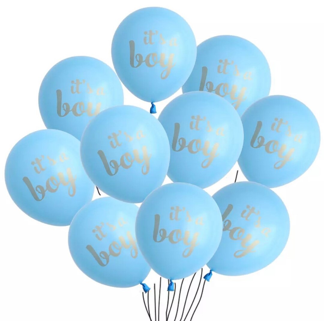 Its a Boy Balloons - 10 Pack - Baby Shower / Gender Reveal Decor - Etsy