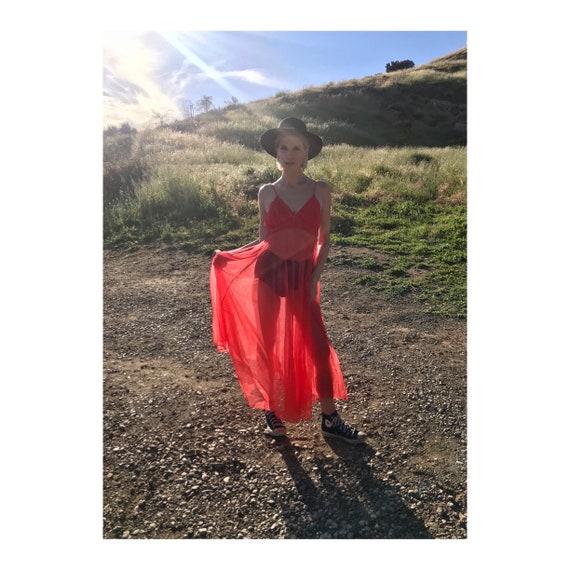 Vintage Sheer Red Nightie