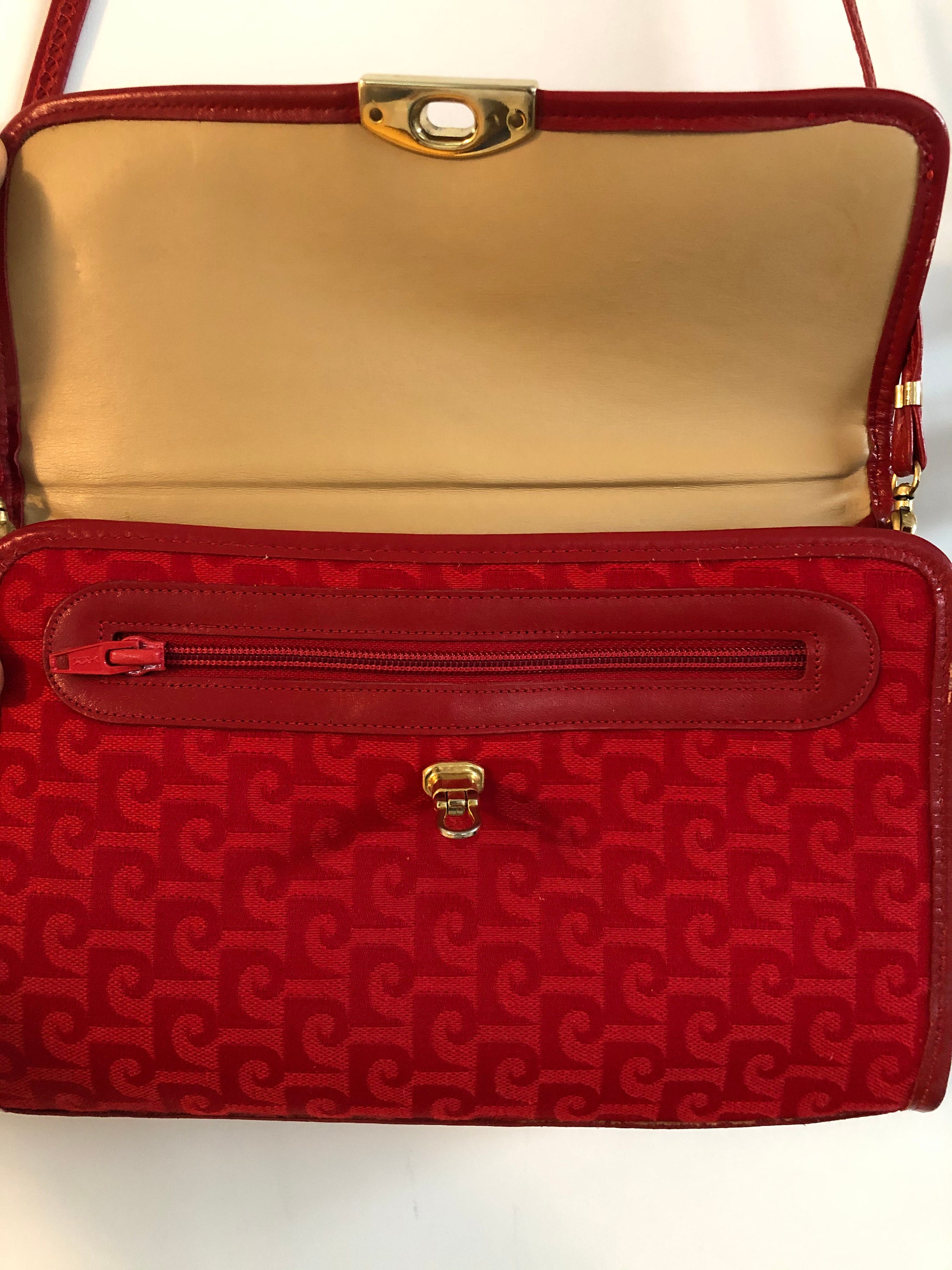 Vintage PIERRE CARDIN Cherry Red Bag Etsy