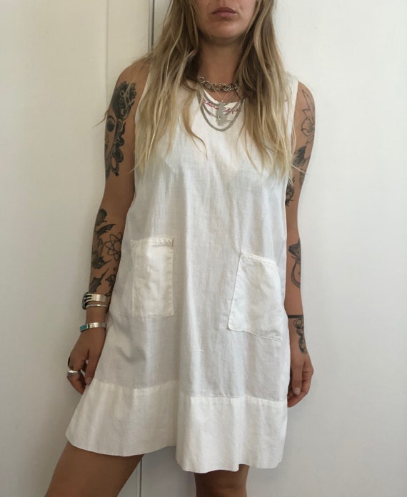 Vintage White Cotton Dress