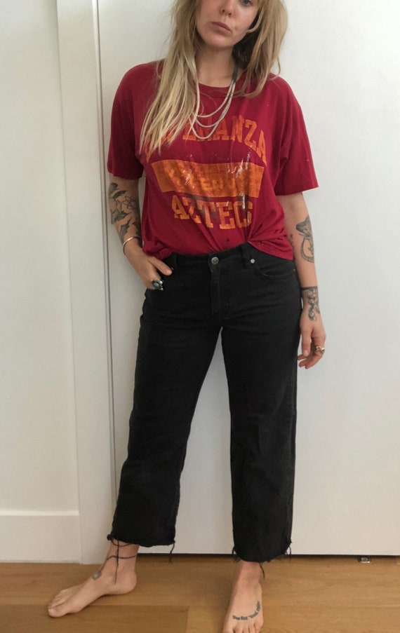 Vintage Paper Thin Paint Splattered T