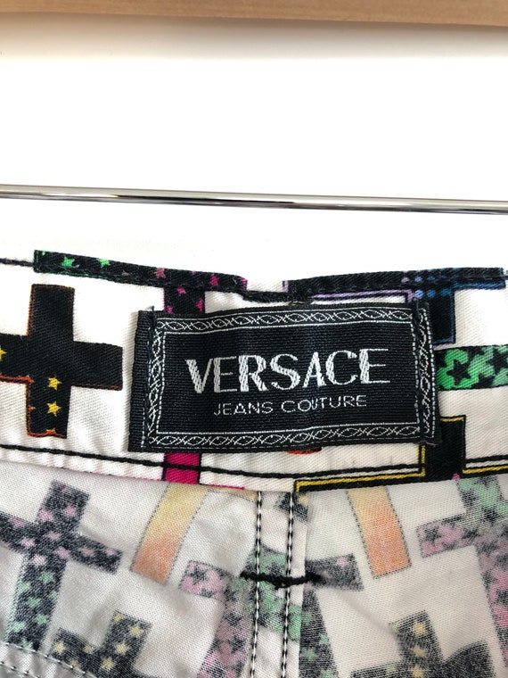 Vintage 90s VERSACE Cross Motif Pant - image 4