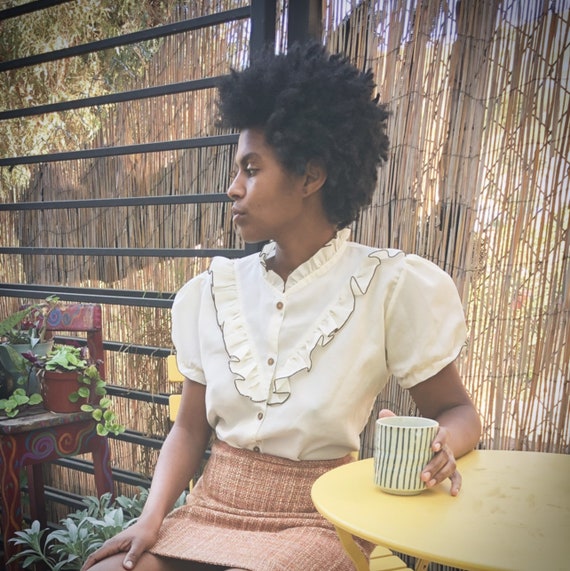 Vintage Ruffle Blouse