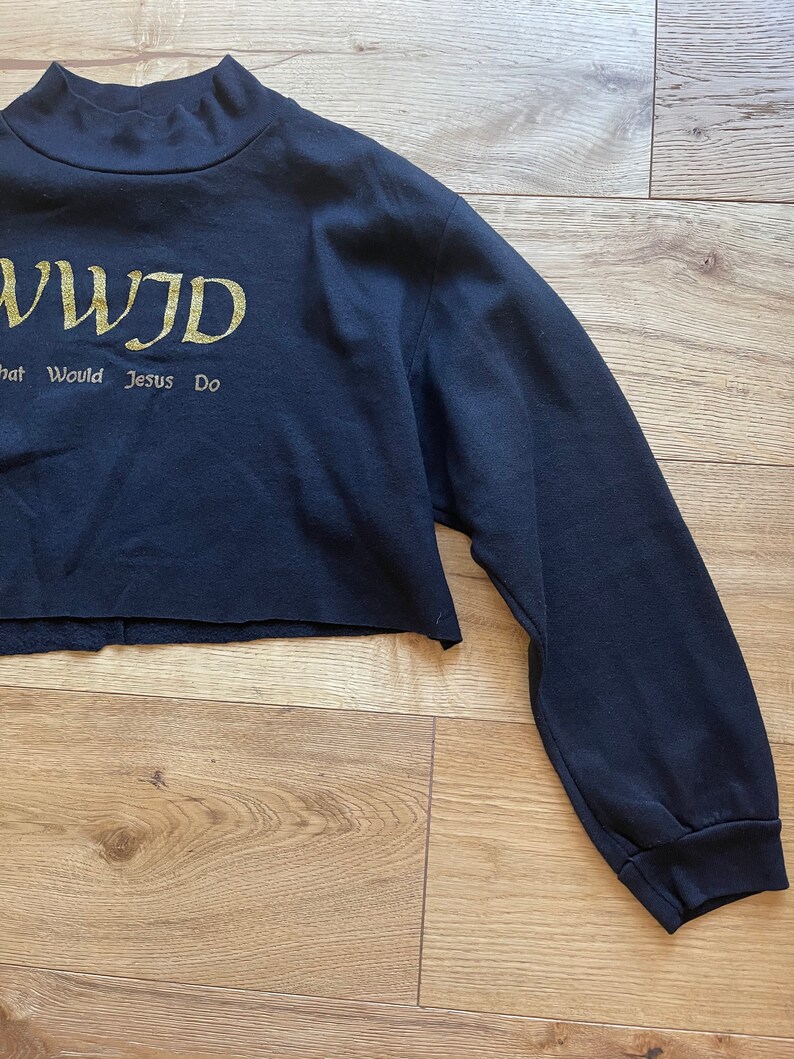 What Would Jesus Do Cropped Mock Neck