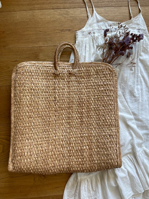 Large Vintage Woven Market Bag - image 7