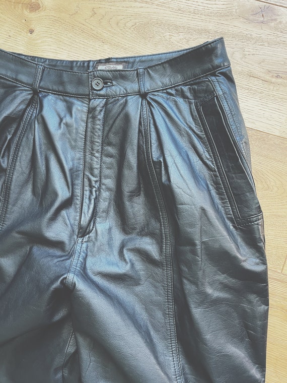 Vintage Leather Pleated Pant