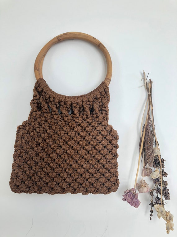 Vintage 1970s Macrame Purse